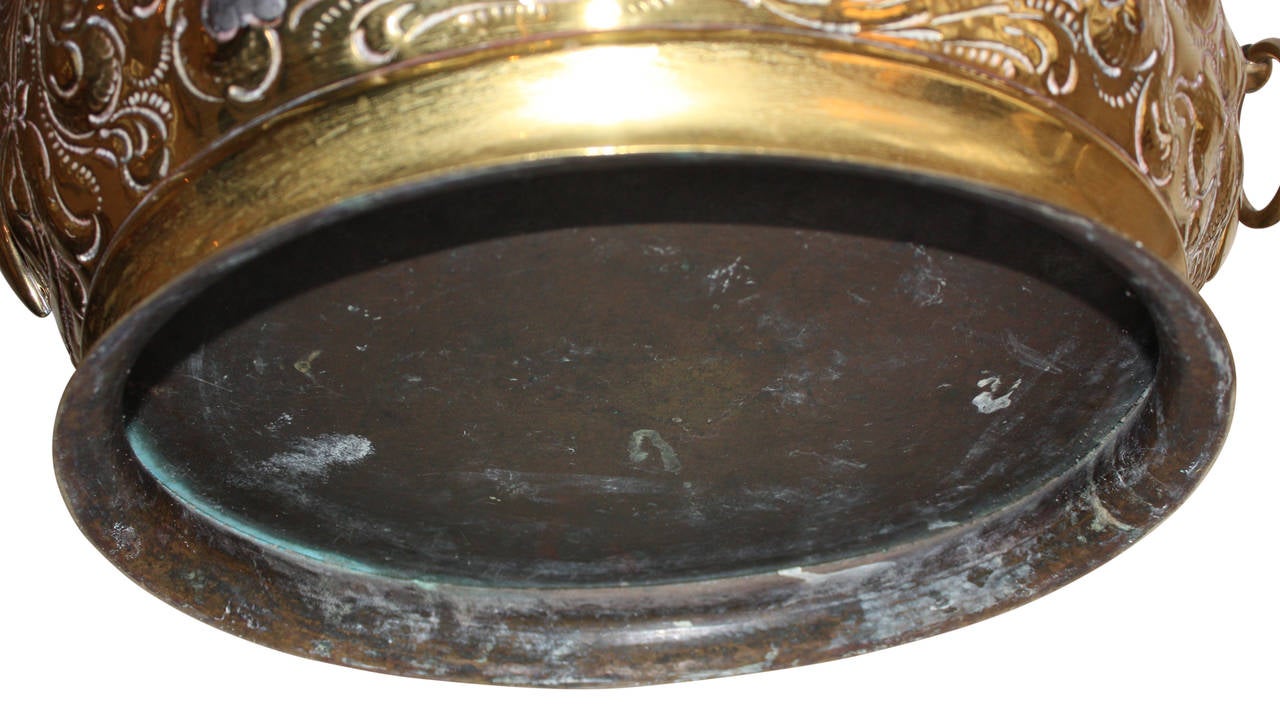 18th Century Rococo Brass Firewood Bucket