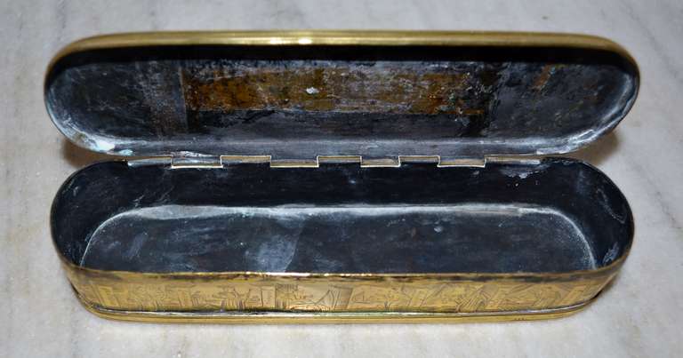 Brass 18th Century Dutch Snuff Box with the 12 Apostles