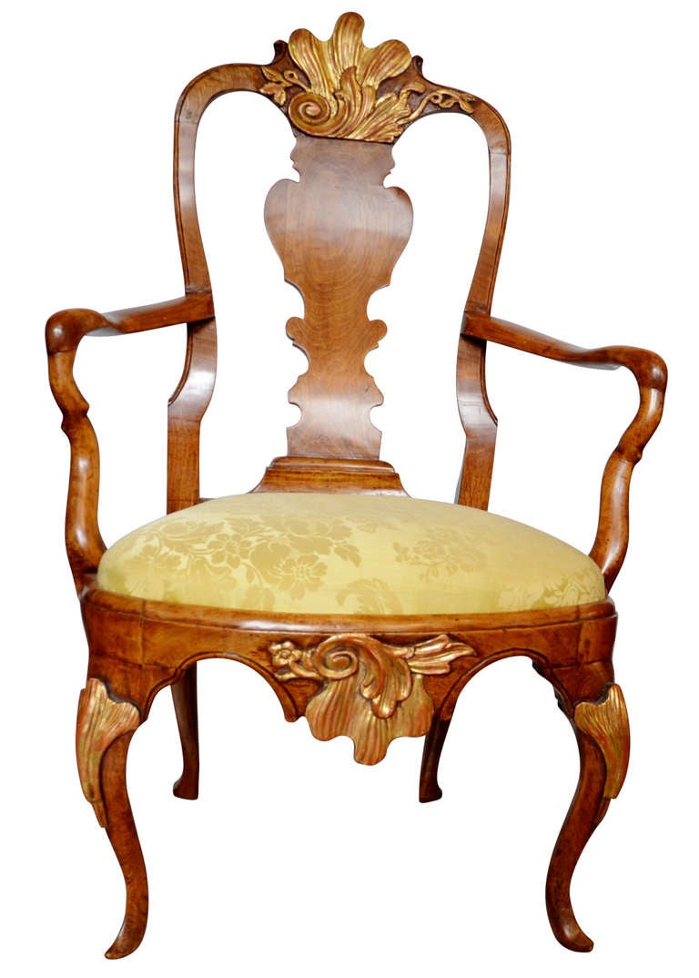 Danish 18th Century Rococo Chair