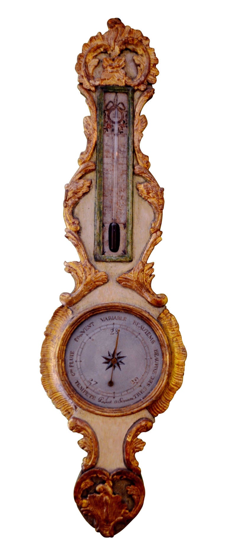 18th Century French Rococo Barometer In Excellent Condition In Copenhagen, K