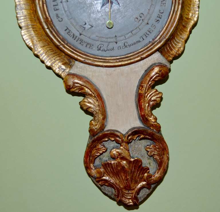 18th Century and Earlier 18th Century French Rococo Barometer