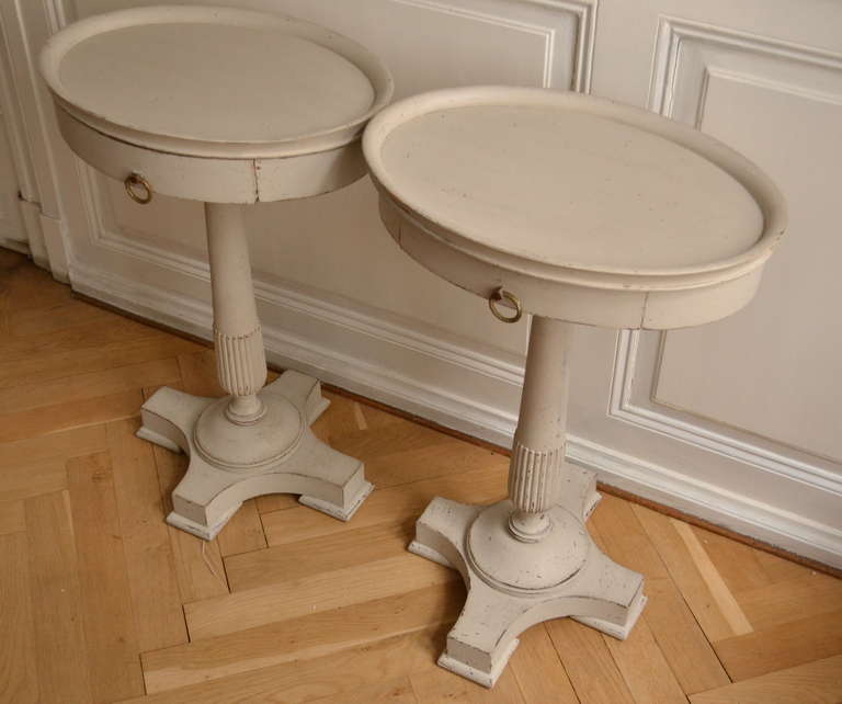 19th Century Pair of Gustavian Bedside Tray Tables 4