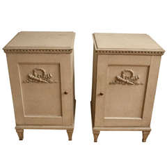Antique 19th Century Pair of Gustavian Style Night Stands