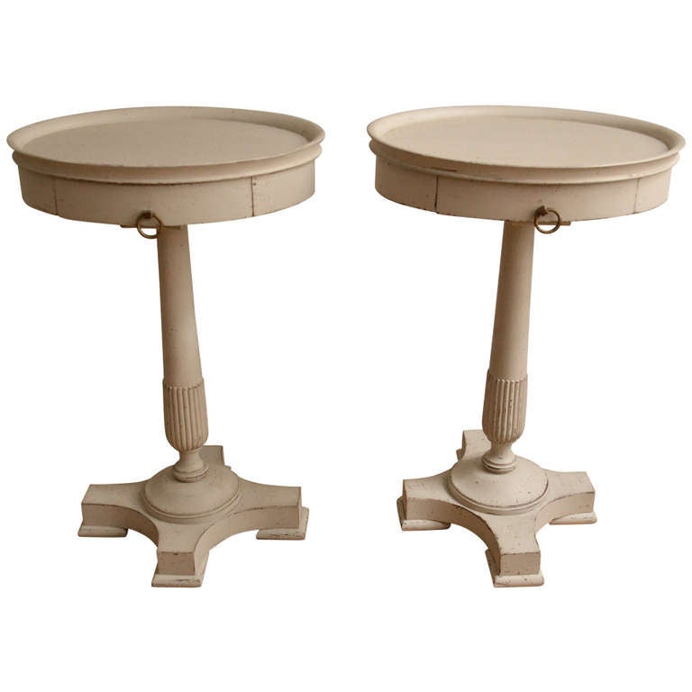 19th Century Pair of Gustavian Bedside Tray Tables at 1stdibs