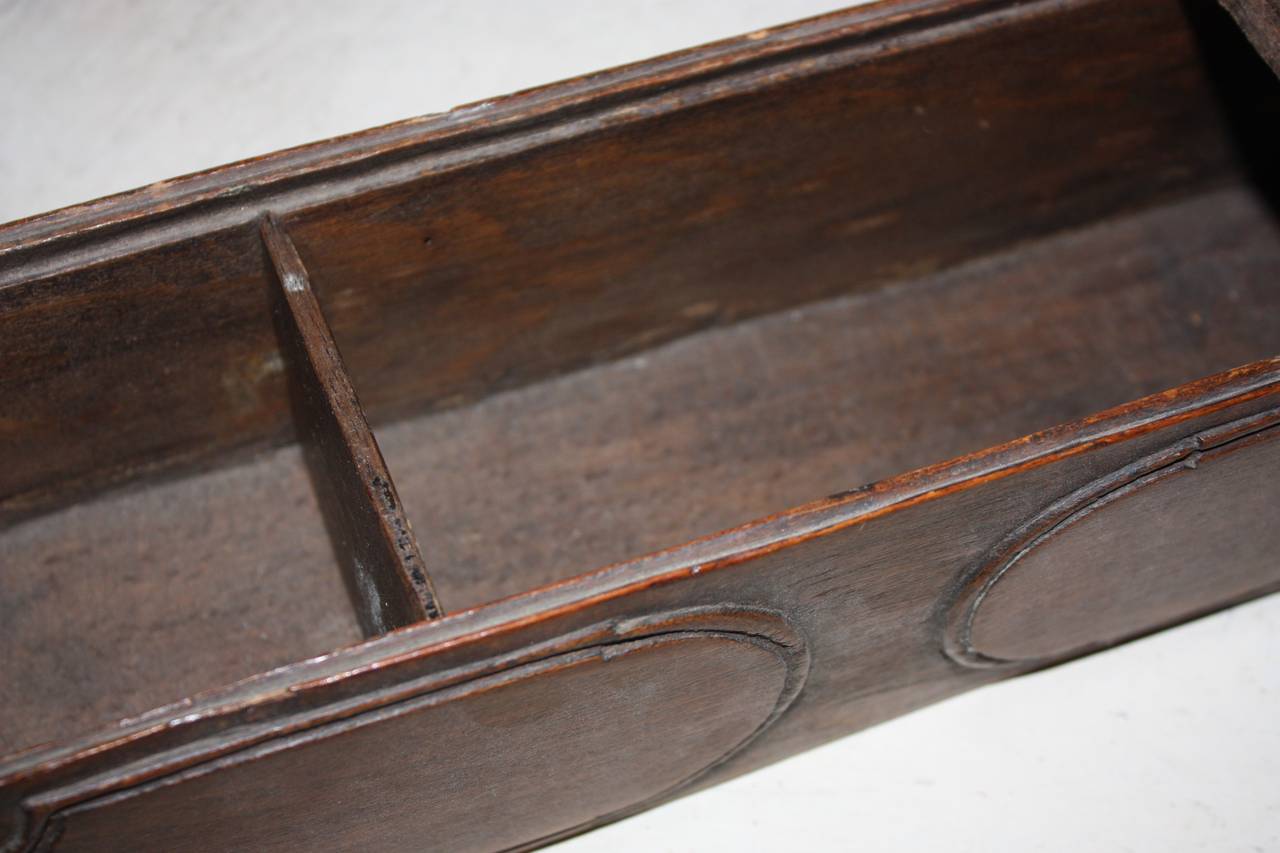 Wood 18th Century Pencil Box with King Christian VII Monogramme For Sale