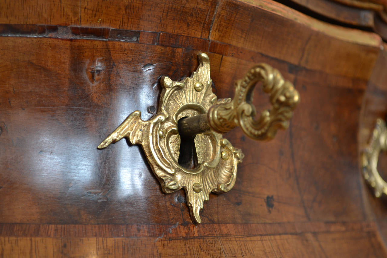 Marble Danish Rococo Chest of Drawers, Copenhagen, 1760 For Sale