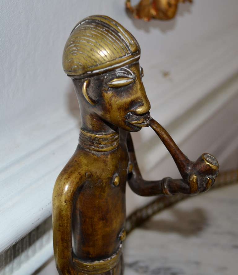 Afrikanische Bronzeskulptur aus dem 19. Jahrhundert aus dem Wiener Tabakmuseum im Angebot 3