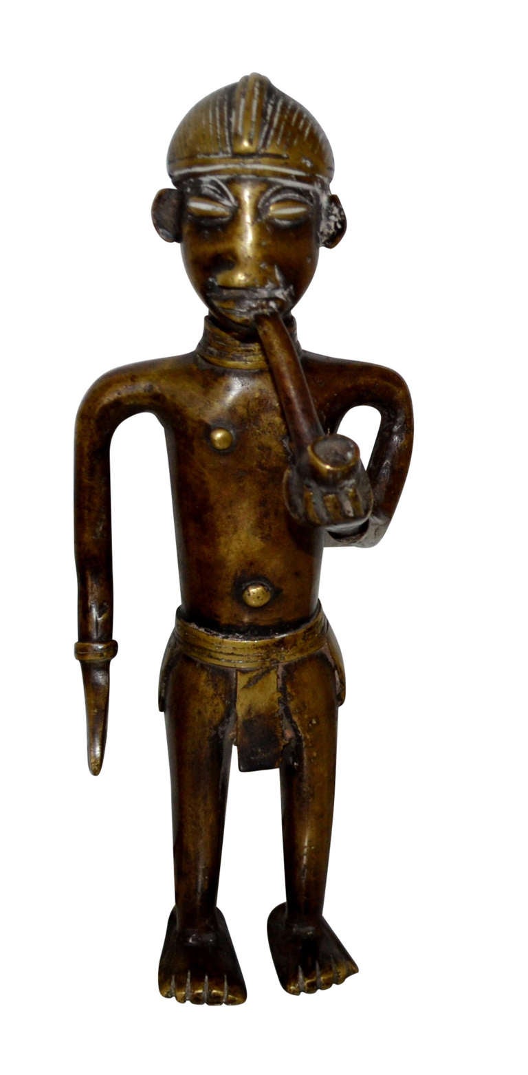 Afrikanische Bronzeskulptur aus dem 19. Jahrhundert aus dem Wiener Tabakmuseum (Belizisch) im Angebot