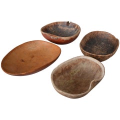 18th Century Wooden Dairy Bowls