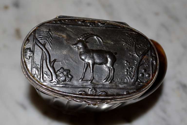 German 18th Century Silver And Hardwood Snuff Box For Sale 2