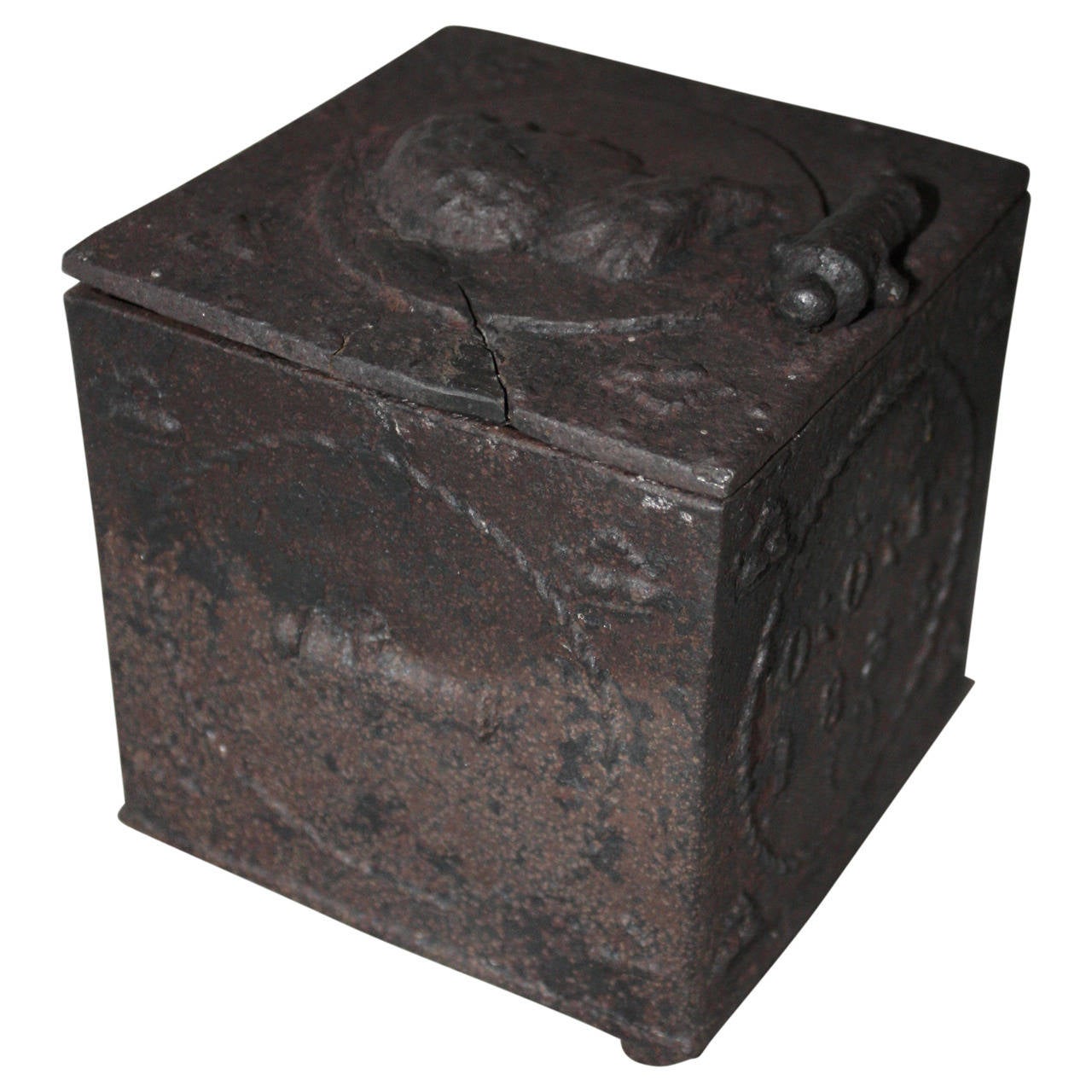 Metalwork 19th Century Cast Iron Cordite Box