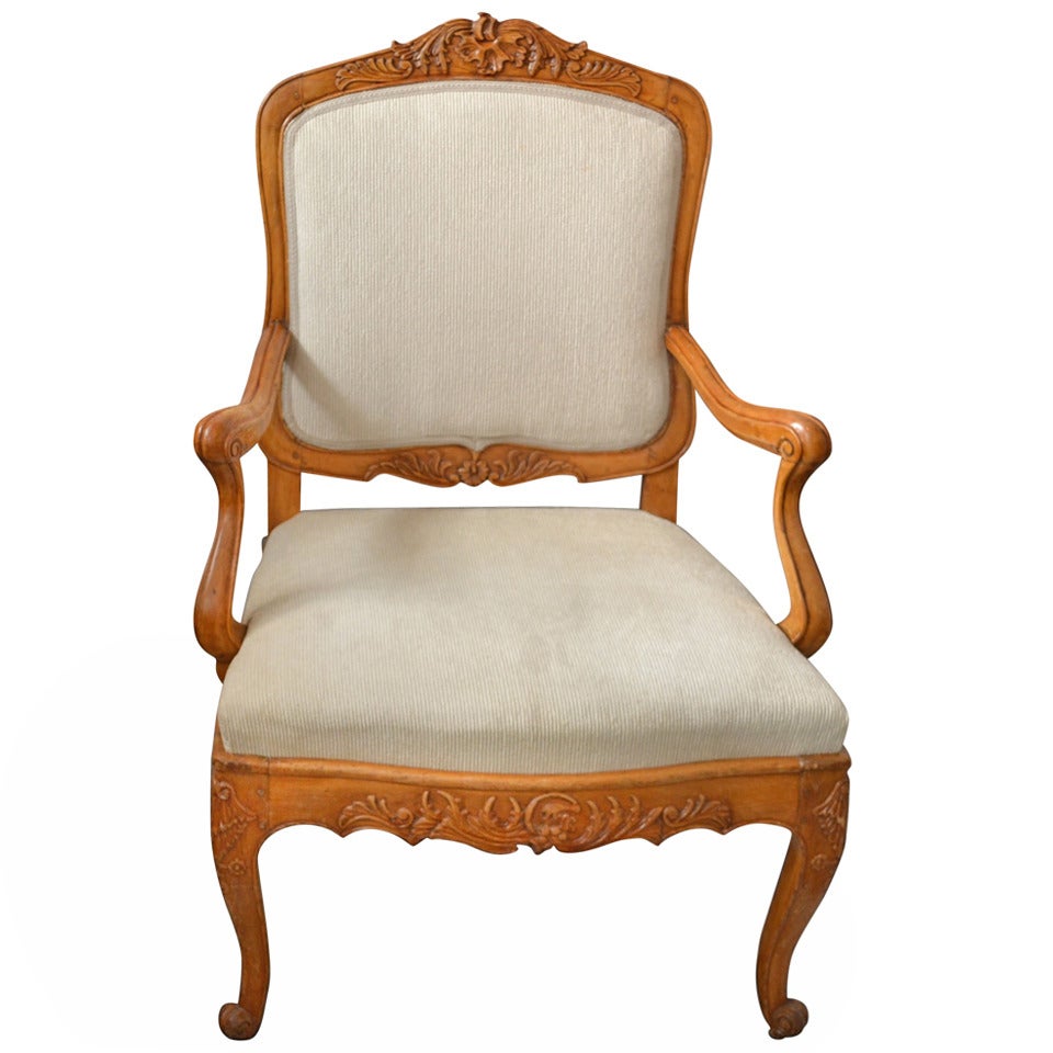 Danish 18th Century Rococo Armchair