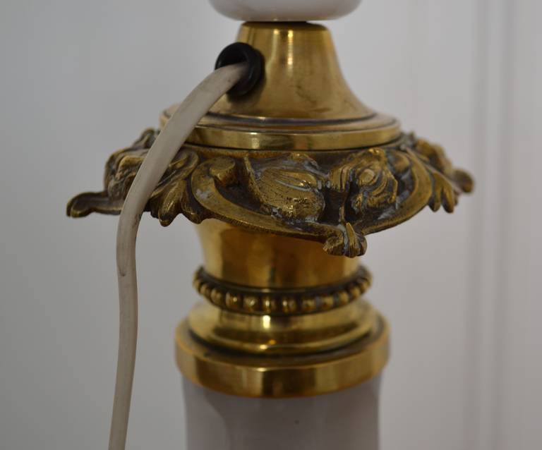 19th Century Heiberg Opaline Lamp For Sale at 1stDibs