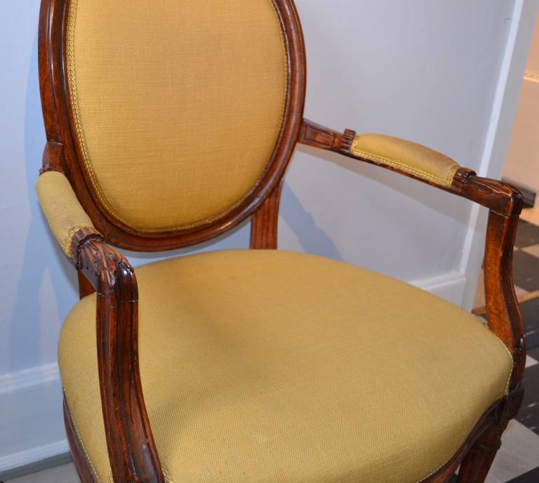 19th c. Louis XVI Medaillion Chair. In Excellent Condition In Copenhagen, K