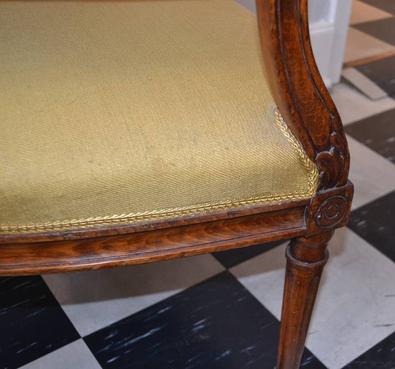 19th c. Louis XVI Medaillion Chair. 4