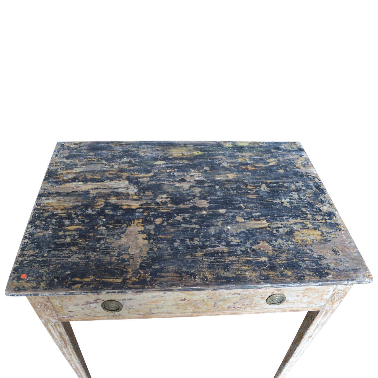 Gorgeous Gustavian side table or desk with a single drawer. Unbeatable patina.