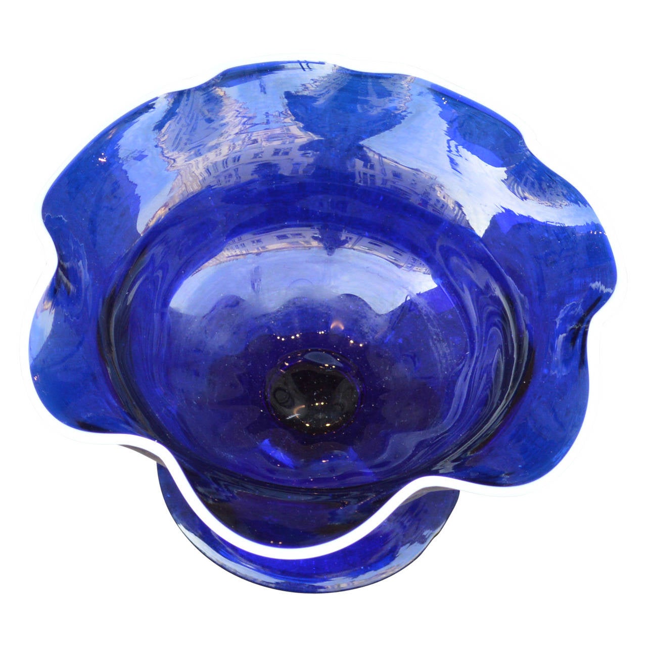 Swedish Cobalt Glass Candy Dish