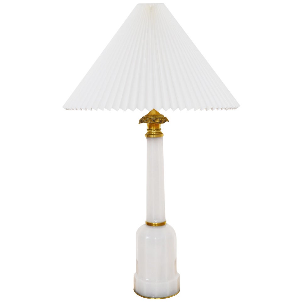 19th Century Heiberg Opaline Lamp For Sale