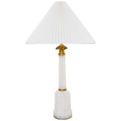 19th Century Heiberg Opaline Lamp