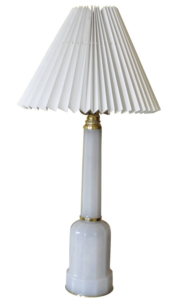 Very nice Heiberg opaline lamp.