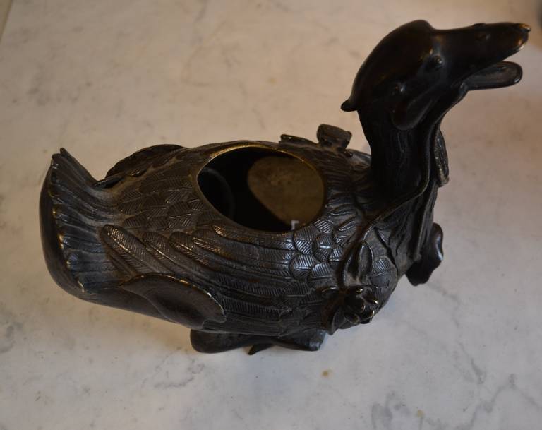 19th Century Chinese Bronze Duck 2