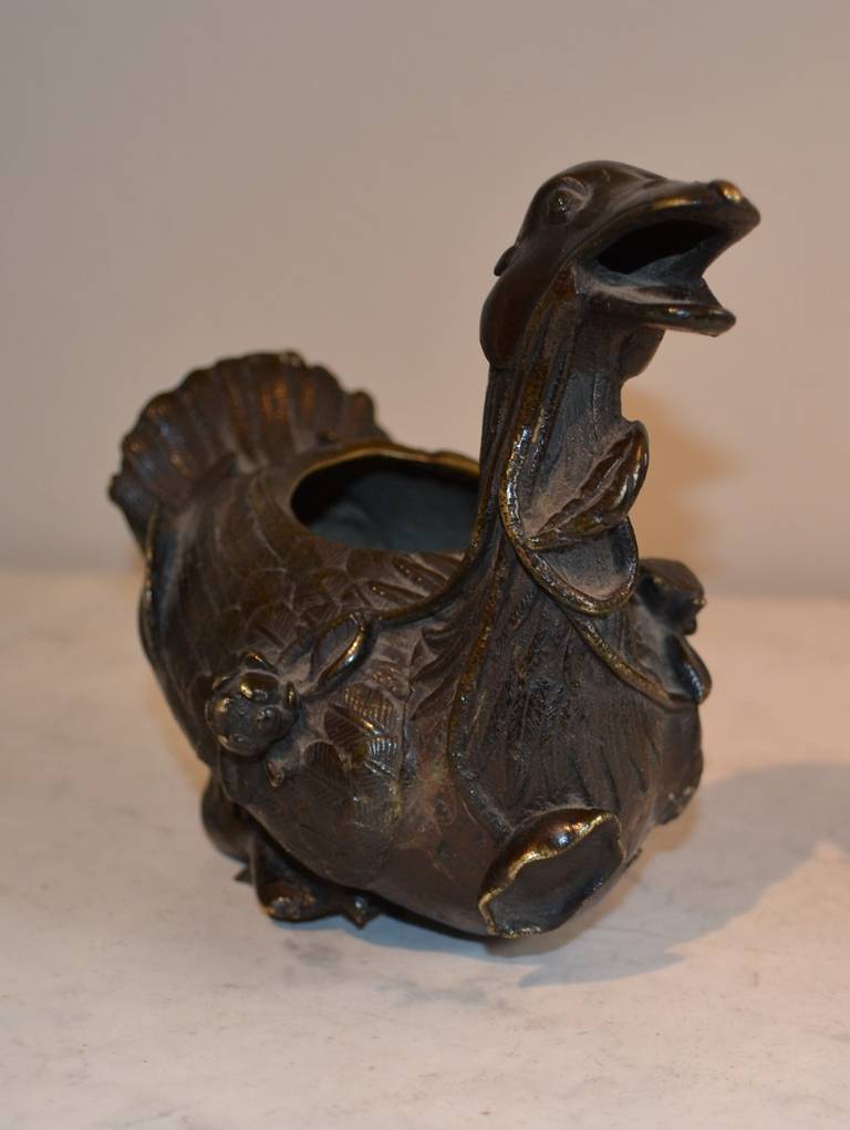 19th Century Chinese Bronze Duck 3