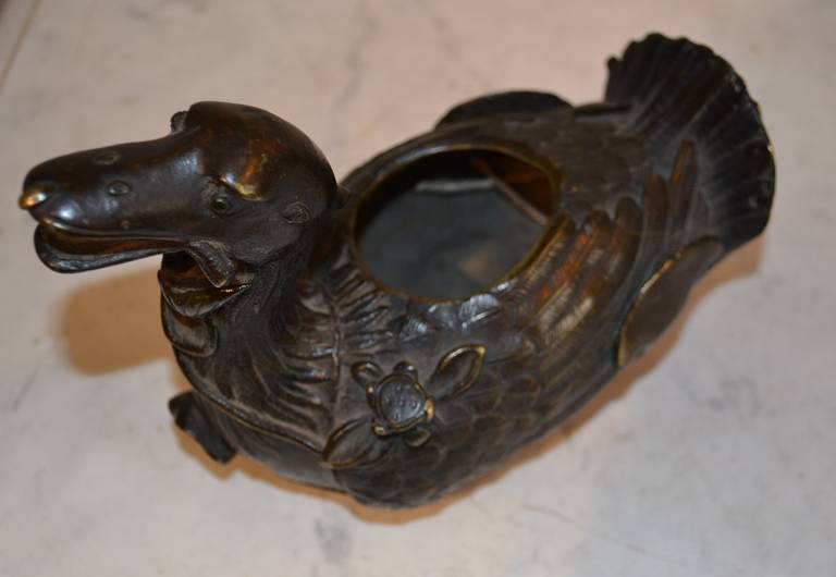 19th Century Chinese Bronze Duck 4