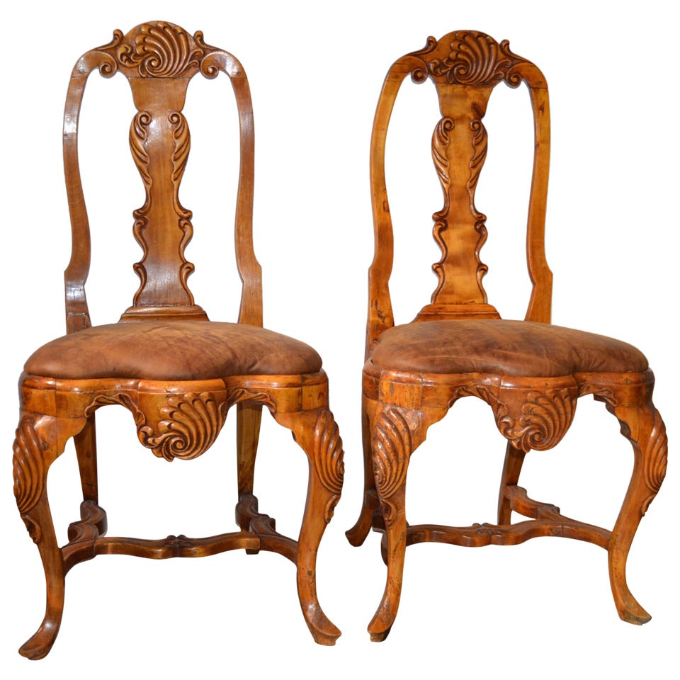 18th Century Pair of Rococo Chairs