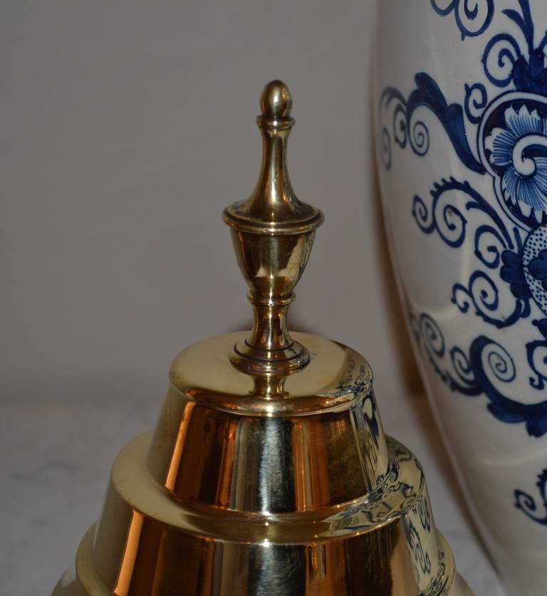 Dutch Large 18th Century Delft Tobacco Jar