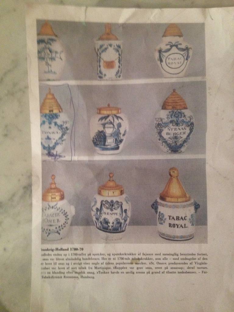Large 18th Century Delft Tobacco Jar 1