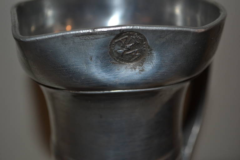 18th Century Large Baroque Pewter Pitcher 2