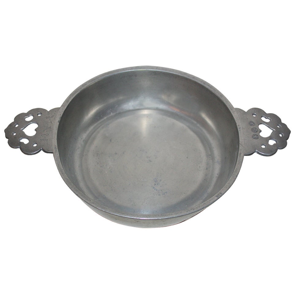 Beautiful Baroque pewter dish.