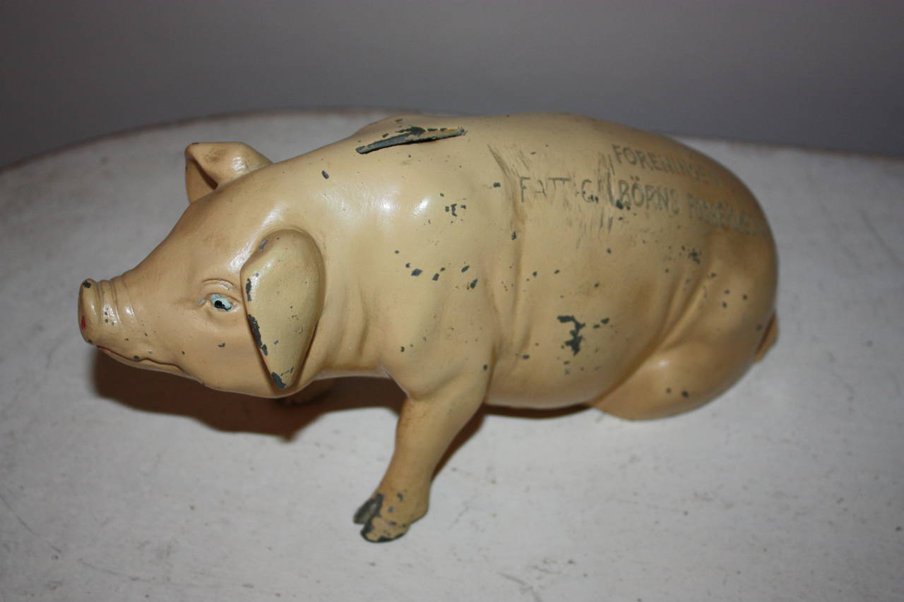 Cast Piggy Bank for Charity For Sale