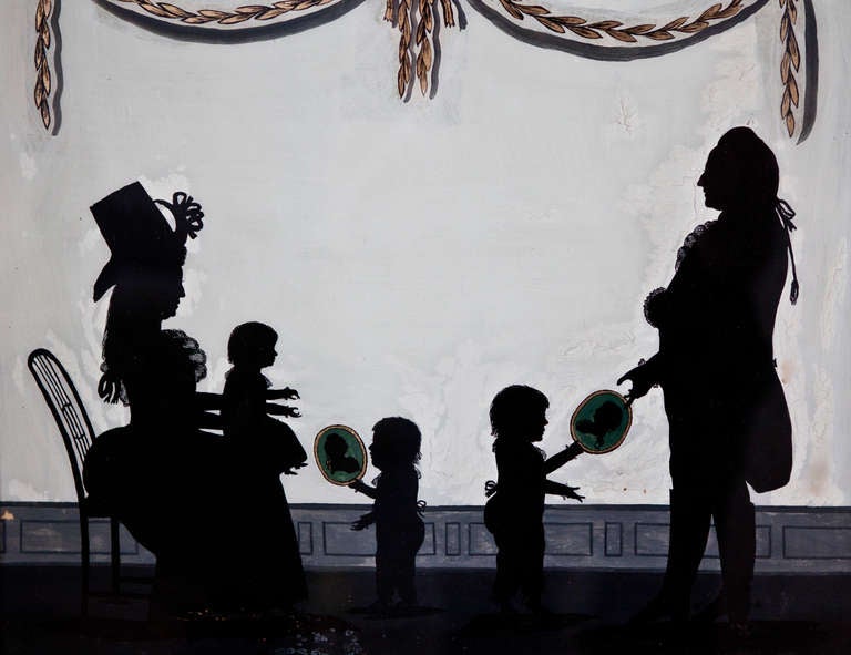 silhouette paintings