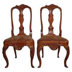 18th Century Pair of Rococo Chairs 11