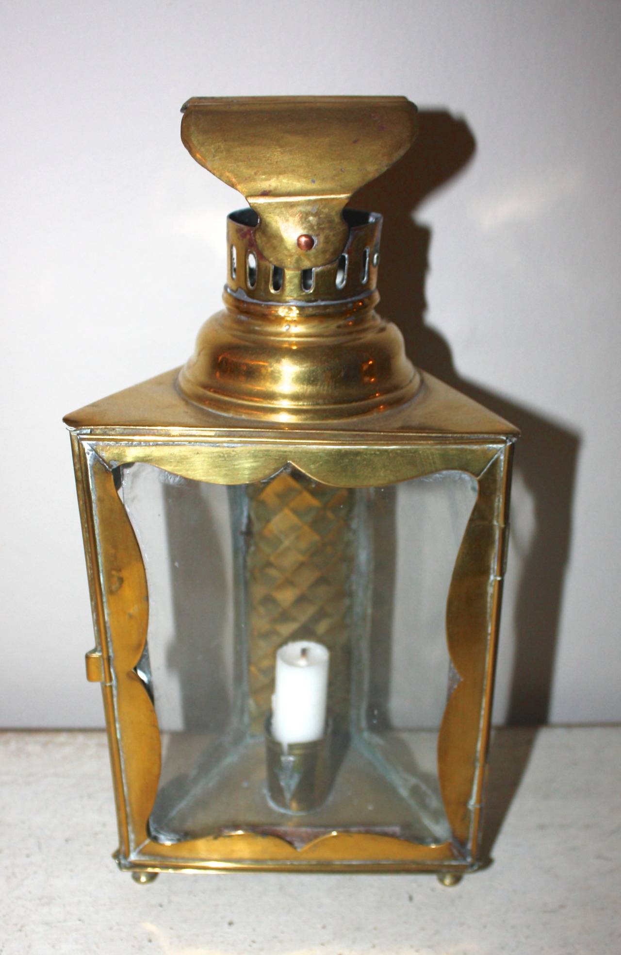 Beautiful 18th century brass lantern.