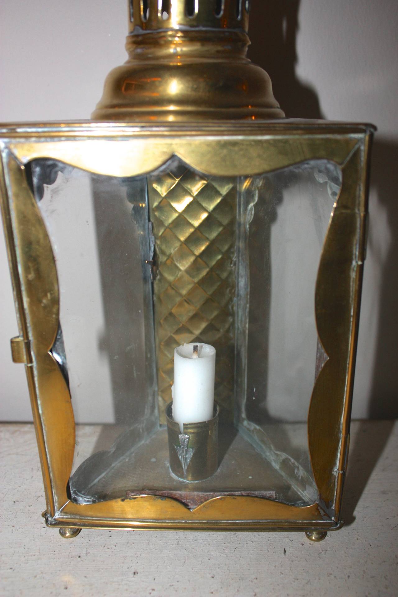 18th Century Big Brass Lantern 1