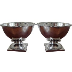 Antique Pair of Danish Silver Sugar Bowls, Late 18th Century