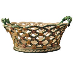 Faience Wicker Bowl, Kiel 18th Century