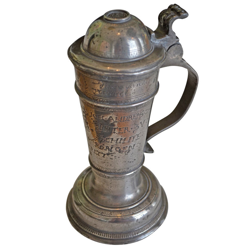 18th Century Pewter Pitcher