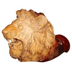 Meerschaum Pipe Tobacco Head, Lioness