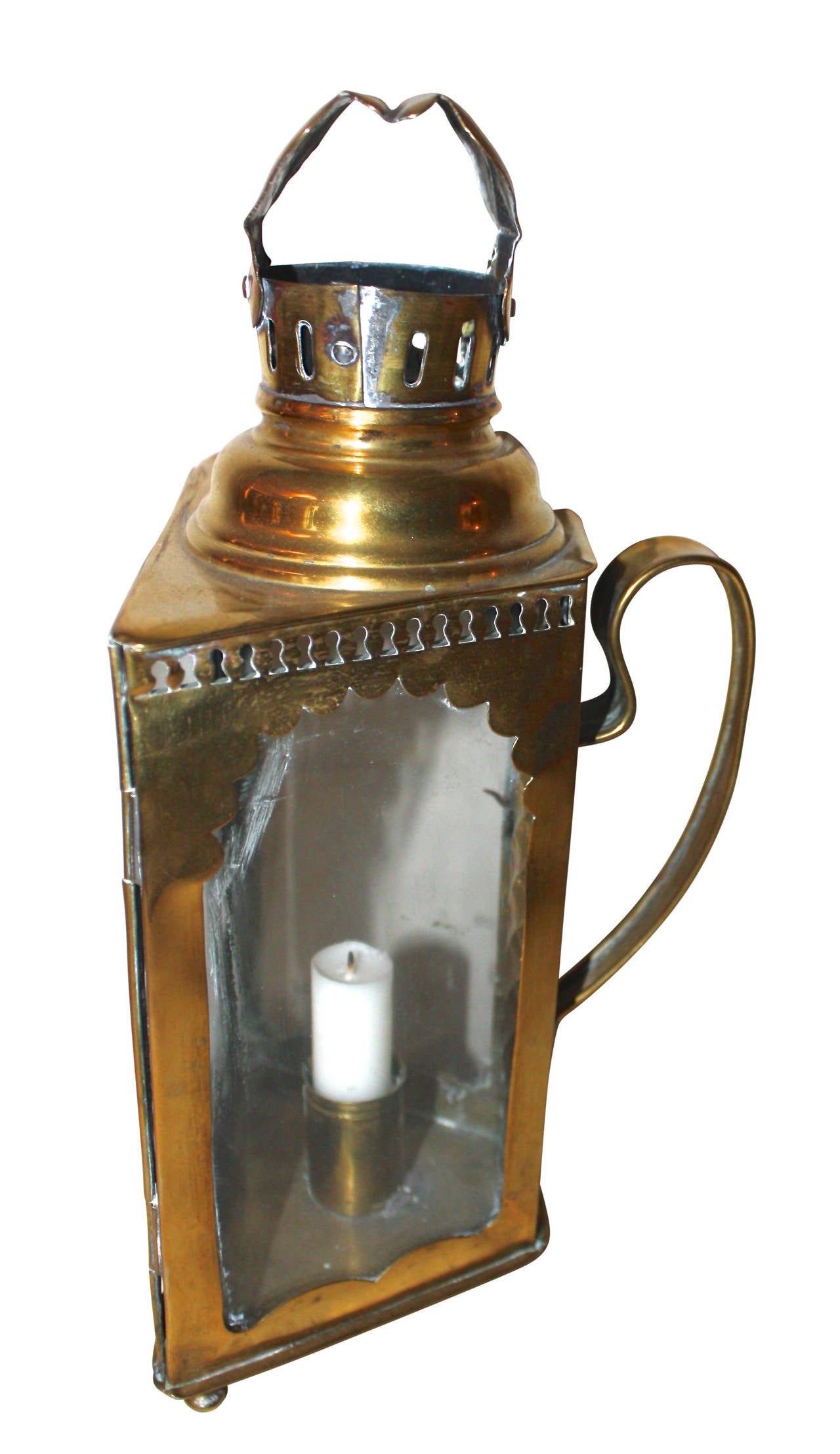 18th Century and Earlier 18th Century Big Brass Lantern