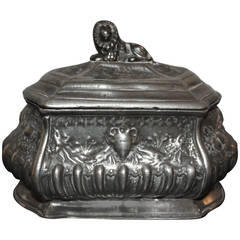 Rococo Pewter Tea Caddy 11