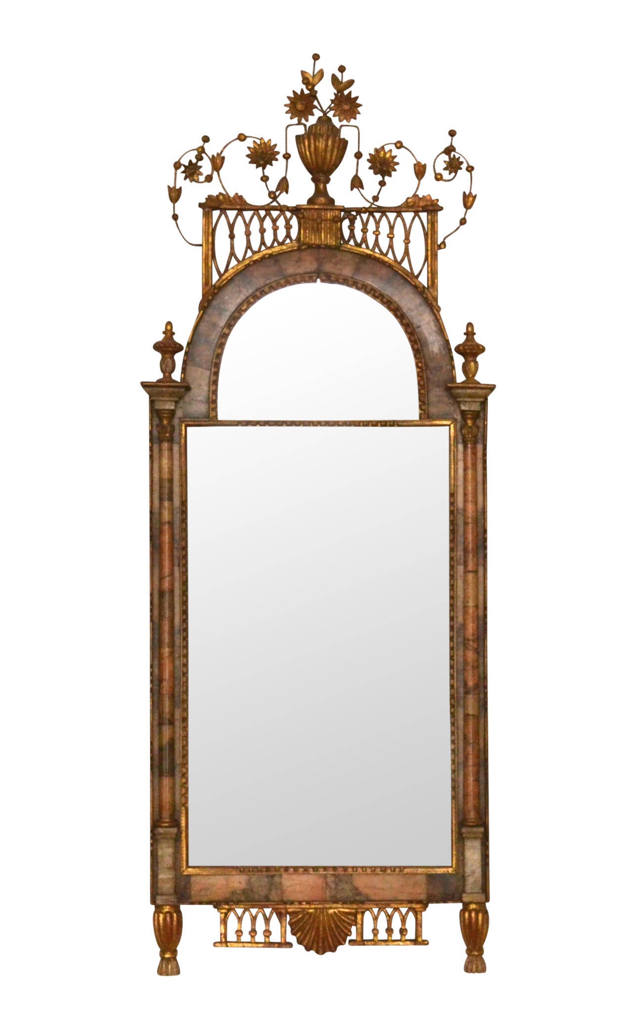 Altona-Spiegel aus dem 18. Jahrhundert mit Bilbao-Marmor (Louis XVI.) im Angebot