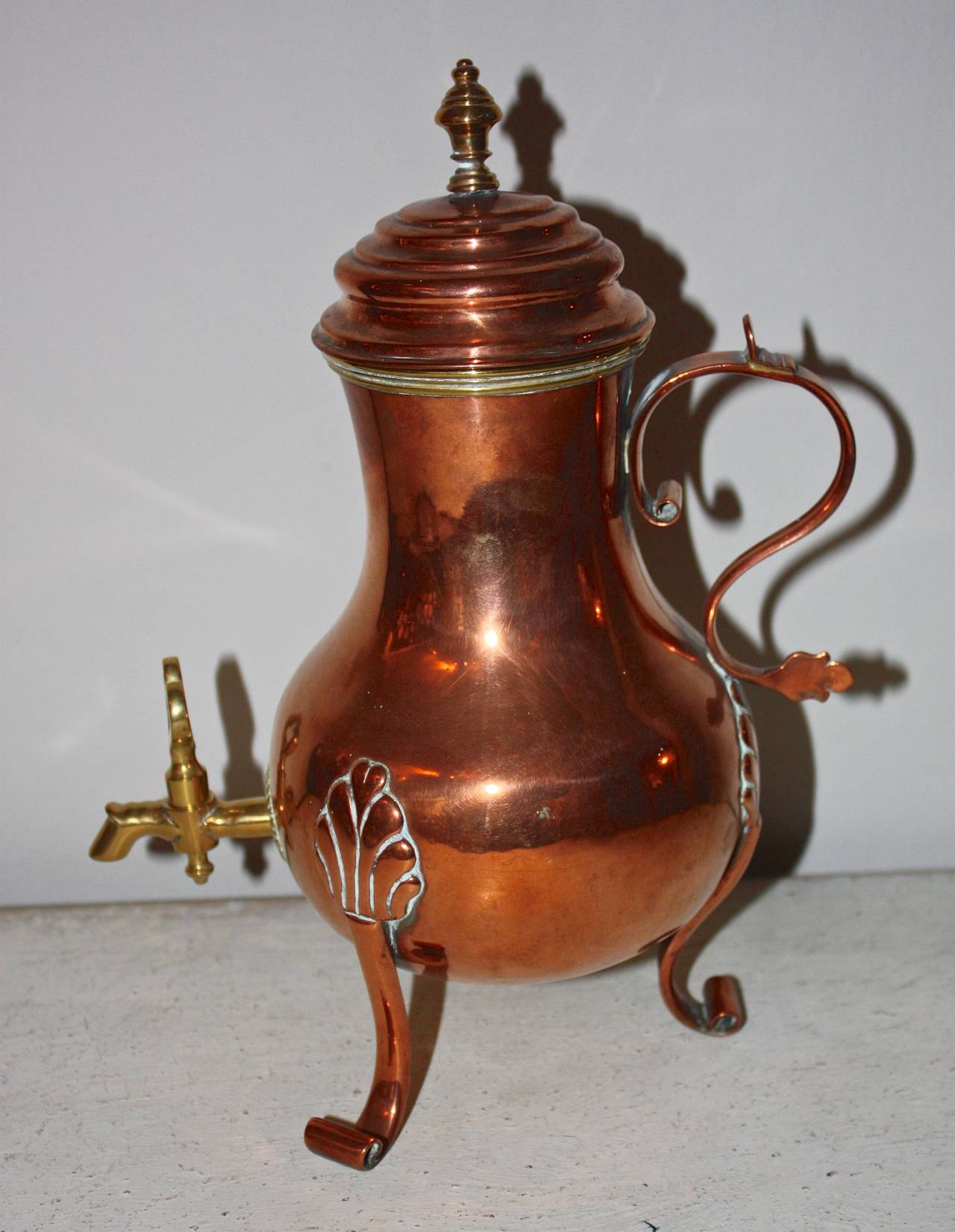 18th Century Rococo Copper Samovar In Excellent Condition For Sale In Copenhagen, K