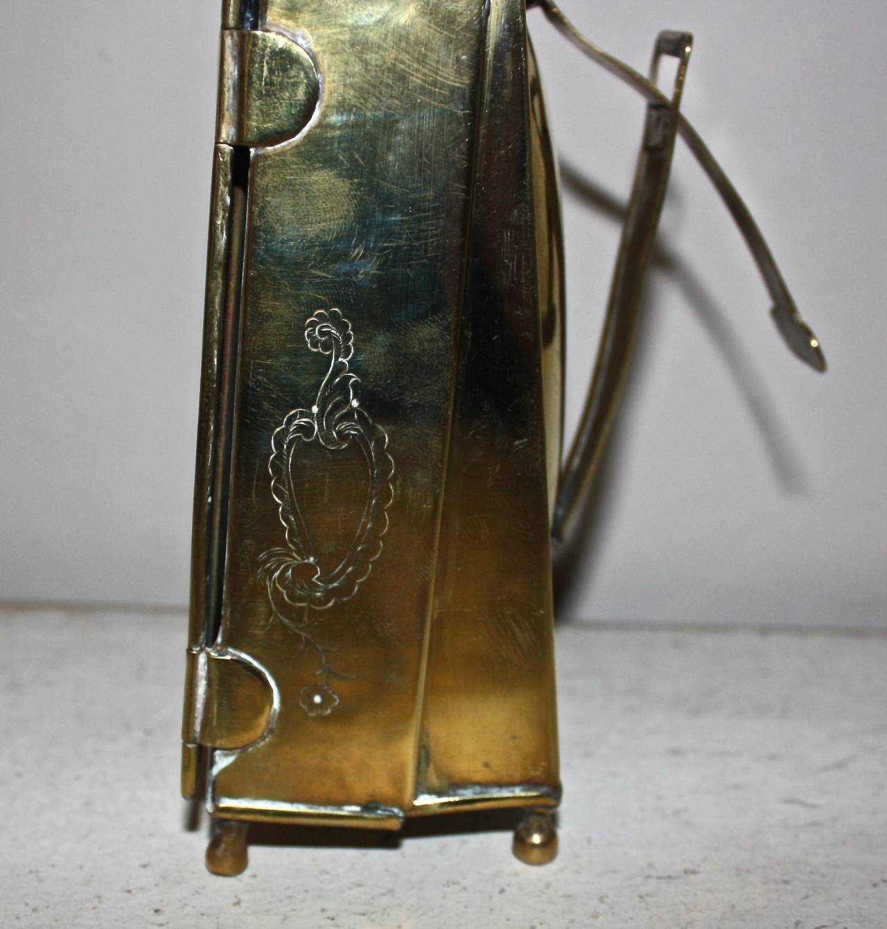 18th Century and Earlier 18th Century Rococo Brass Lantern For Sale