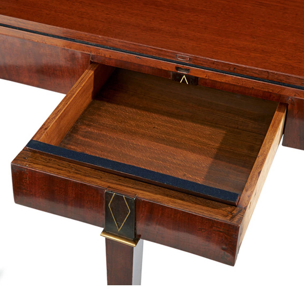 Veneer Exquisite French Demilune Console Folding Table, circa 1815 - 1820