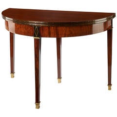 Exquisite French Demilune Console Folding Table, circa 1815 - 1820