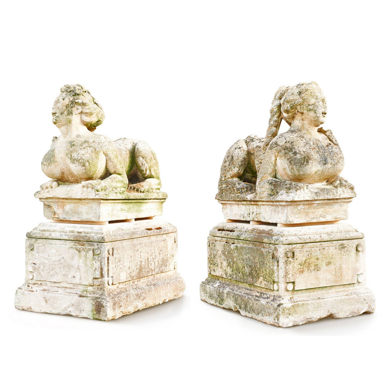 A pair of magnificent french stone Sphinxe, dating from the 1780´s
Epoche Ludwig XIV.
Region Lyon, Chateau de Bussy, Beaujolais