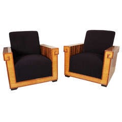 Pair of Extraordinary French Art Deco Armchairs